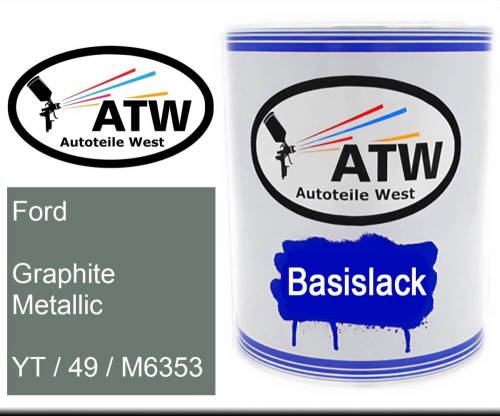 Ford, Graphite Metallic, YT / 49 / M6353: 1L Lackdose, von ATW Autoteile West.